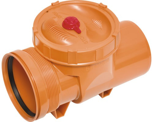 Clapeta Antiretur VALPLAST Ø 160 mm, cu Inchizator, Portocaliu