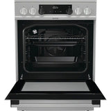 Aragaz GORENJE ECS6350XC, 4 arzatoare, Electric, L 60 cm, Inox-Negru