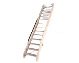 Scara Alsace De Interior Dreapta 70x280 Cm Dreapta 14 Pasi 13 Trepte Fag