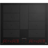 Plita incorporabila GRUNDIG GIEI 638980 INH, Inductie, 8 arzatoare, Touch control, Negru
