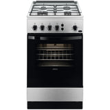 Aragaz Zanussi ZCG510U1XA, 4 arzatoare, Gaz, Aprindere electrica, 50 cm, Inox
