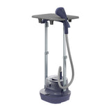 Aparat de calcat vertical cu abur de inalta presiune Electrolux Refine 700 E7US1-4MN, 2-in-one, suport pentru calcare orizontala sau verticala, umeras haine, 1800W, jet abur 36 g/ min, 5 bari, 2.5 l, manusa cu protectie termica, perie haine, Albastru