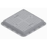Capac Plastic Urban, VODALAND, Gri, patrat, necarosabil, 700x700 PL.550x550, Hext.80, cu 4 inchizatoare, A15