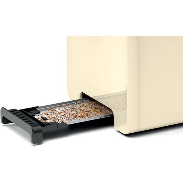 Prajitor de paine BOSCH DesignLine TAT4P427, 2 felii, 970W, Negru/ bej