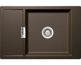Chiuveta Bucatarie Cu O Cuva Schock Mono D-100xs 78x51 Cm, Cu Picurator, Reversibila, Cristadur Bronze