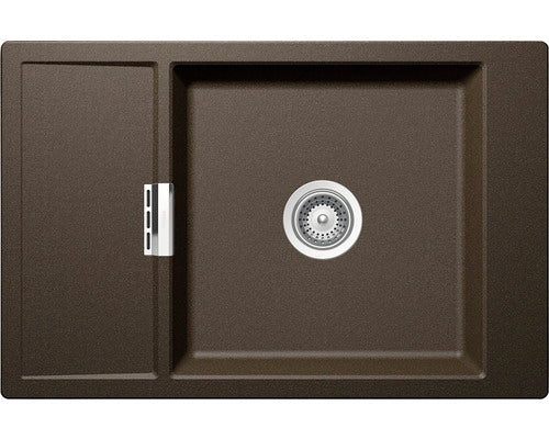 Chiuveta Bucatarie Cu O Cuva Schock Mono D-100xs 78x51 Cm, Cu Picurator, Reversibila, Cristadur Bronze