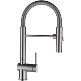 Baterie bucatarie Schock Sina Inox Periat, cap mobil, 2 tipuri de jet, cartus ceramic