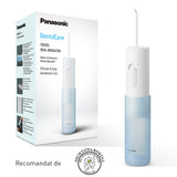 Irigator bucal Panasonic EW-DJ11-A503, 2 trepte de presiune, Portabil, 20min autonomie (2xAA), Capacitate 150ml, Alb