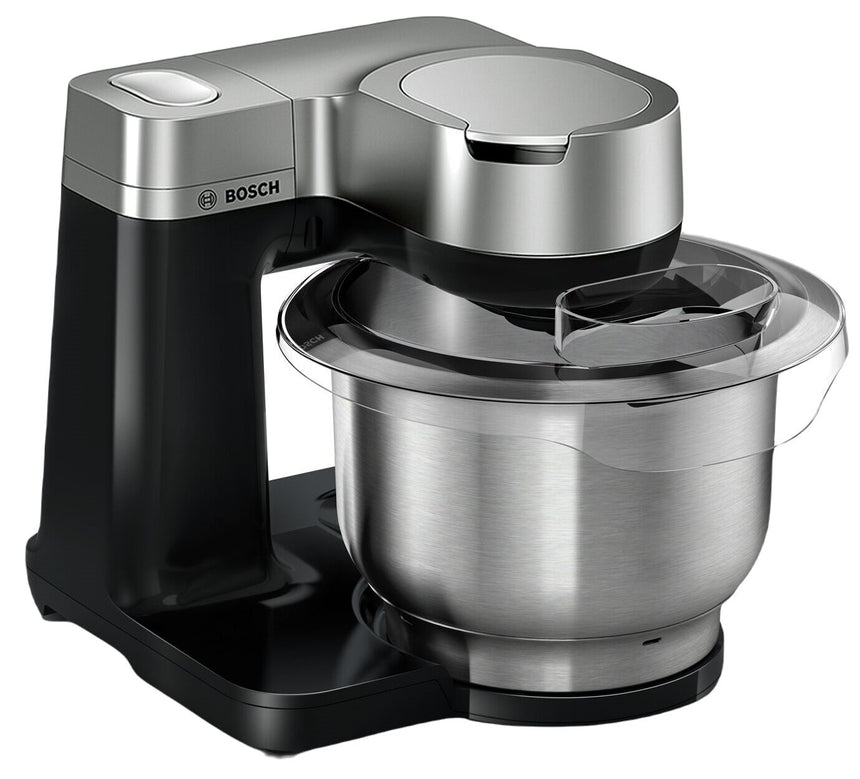 Robot de Bucatarie BOSCH Mum Seria I 2 MUMS2VM40, Vas 3.8l, Blender 1.25l, 900W, 7 Trepte Viteza, Negru-Argintiu
