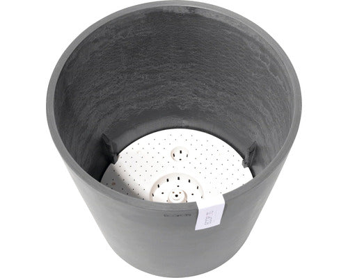 Ghiveci Ecopots Amsterdam Cu Sistem De Irigare Plastic Ø 40 Cm H 35 Cm Gri