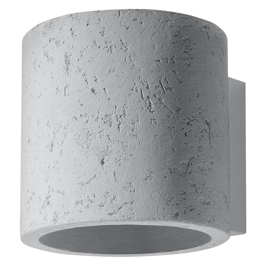 Lampa de perete Orbis gri beton 1 bec cilindric industrial de interior