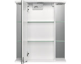 Dulap baie cu oglinda Jokey Havana, iluminare LED, etajere laterale, PAL, 55x66 cm, alb, IP 20