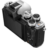 Aparat foto Mirrorless OLYMPUS E-M10 Mark III, 16.1 MP, 4K, Wi-Fi, plus Obiectiv EZ-M1442IIR, Argintiu/Negru