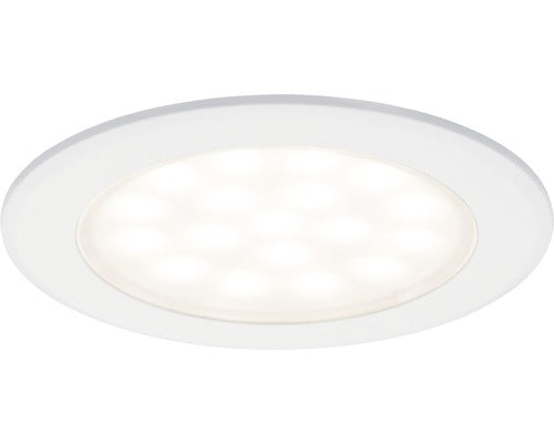 Spot Led Incastrat Paulmann 2, 5w 225 Lumeni, 3000k, Ø65 Mm, Alb Mat, Pentru Montaj In Mobilier, Pachet 2 Bucati