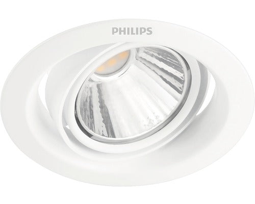 Spot LED incastrabil Philips Pomeron, 7W, 450 lm, intensitate luminoasa reglabila, lumina neutra (4000K), IP20