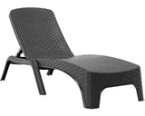 Sezlong Plaja Reglabil Roma 71x37x197 Cm Antracit