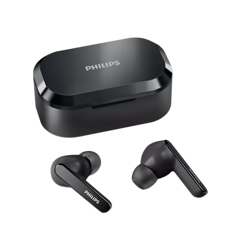 Casti True Wireless Philips TAT5506BK/00, Bluetooth, Waterproof, ANC Pro, Negru
