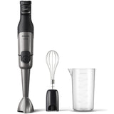 Mixer vertical Philips HR2682/00Seria 5000, 1200 W, Tehnologie SpeedTouch, Aparatoarea impotriva stropirii pentru lama, Indicator de viteza cu LED, Accesoriu tel, negru/argintiu