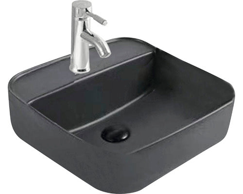 Lavoar Ceramic, Rectangular 39x39 cm, Montaj pe Blat, Negru Mat, C2008MB