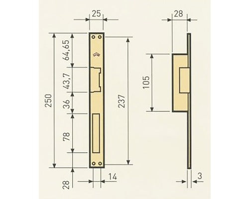 Broasca Ingropata Electromagnetica Jis 12v / Ac, Cu Placa 25/250 Mm, Otel Gri (0, 9 A)
