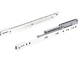 Glisiere Tip Sina Cu Bile Hettich 350mm, Max. 20kg, Cu Amortizor, Otel Vopsit Alb, 1 Pereche