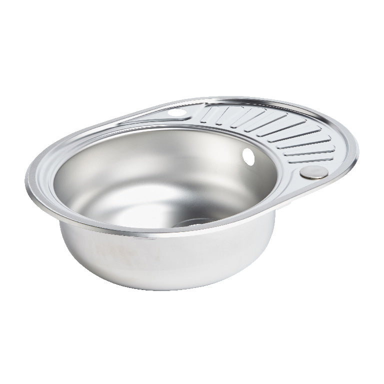 Chiuveta rotunda Liebig, otel inoxidabil, 1 cuva, 57 cm, montare pe blat