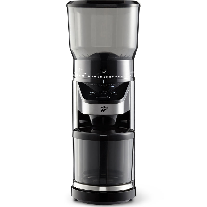 Rasnita de cafea Tchibo, 160W, recipient boabe 400g, recipient colectare 100g, 26 setari macinare, Inox