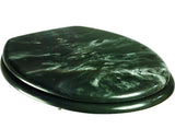 Capac WC ADOB Eleganza model marmura, inchidere simpla, negru 45x37,5 cm