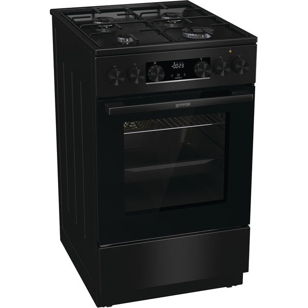Aragaz GORENJE GKS5C70BJ, 4 arzatoare, Gaz, Electric, L 50 cm, Negru