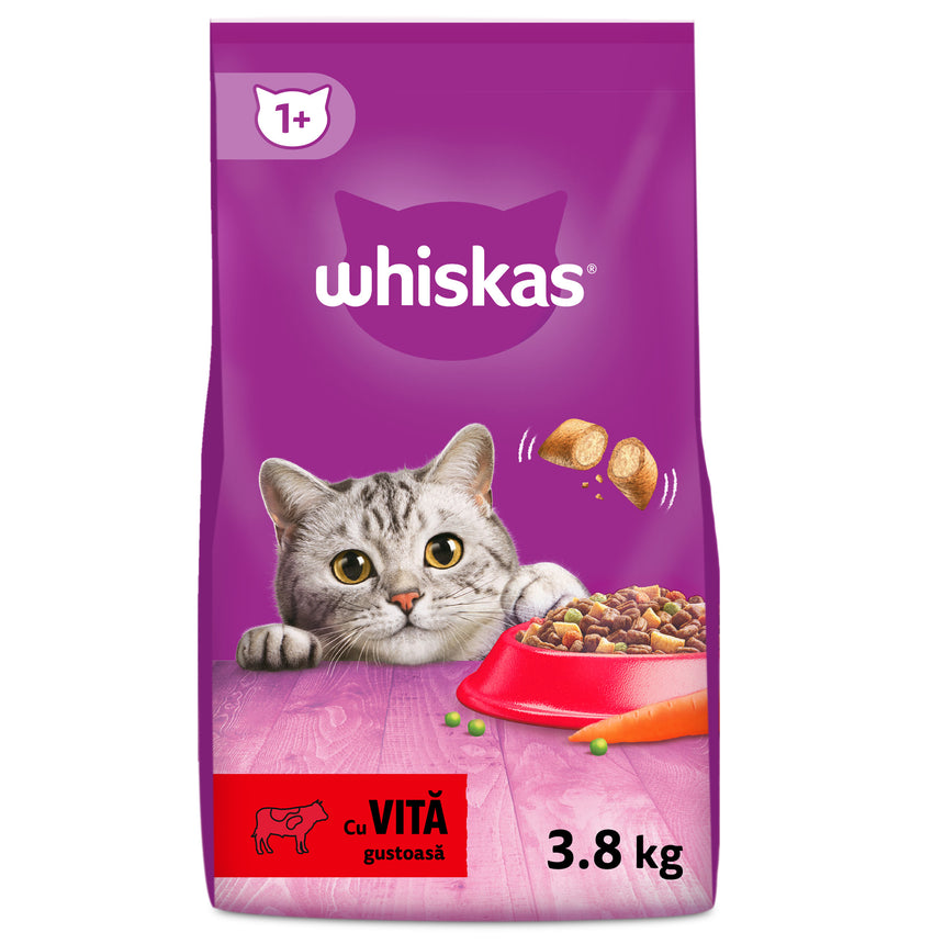 Hrana uscata pentru pisici Whiskas, Vita, 3.8 Kg