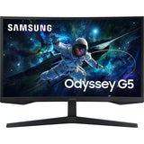 Monitor Gaming Curbat LED VA Samsung Odyssey G5 27", QHD (2560x1440), 165Hz, 1ms, AMD FreeSync™, HDR10, 1000R, HDMI, DIsplay Port, Jack, VESA, negru