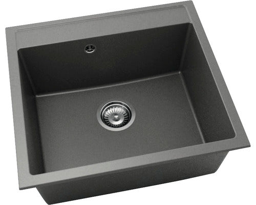 Chiuveta Bucatarie Cu O Cuva Fat Avangard 226 56x51 Cm, Fara Picurator, Fatgranit Basalt