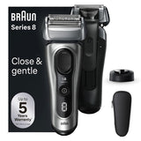 Aparat de Ras BRAUN Series 8 8517s, Wet & Dry, Autonomie 60 Min, 4 Elemente de Taiere, Argintiu