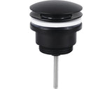 Ventil lavoar cu preaplin Push-Open 1 1/4" negru mat