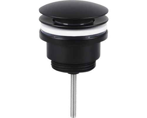 Ventil lavoar cu preaplin Push-Open 1 1/4" negru mat