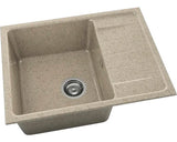 Chiuveta Bucatarie Granixit Cu O Cuva Fat Avangard 238 65x49 Cm, Cu Picurator, Reversibila, Sandcastle