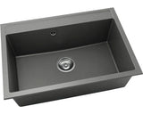 Chiuveta Bucatarie Cu O Cuva Fat Avangard 231 70x49 Cm, Fara Picurator, Fatgranit Basalt