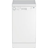 Masina de spalat vase Beko DFS05024W, 10 seturi, 5 programe, Clasa E, Flexible HalfLoad, Program Mini 30 minute, Clean&Shine, 45 cm, Alb