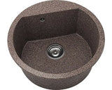 Chiuveta Bucatarie Rotunda Fat Avangard 223 Ø51 Cm, Granixit Merlot