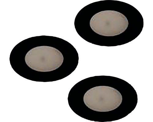 Spot Incastrat Pineda, Ø84 Mm, Negru, Pachet 3 Bucati