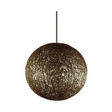 Pendul Top Light Abaca, 1xE27, max. 60W, cablu ajustabil, maro