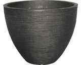 Ghiveci Striat Geli, Plastic, Ø 40, H 31 Cm, Antracit