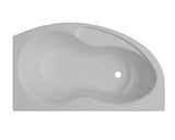 Cada De Baie Asimetrica Pe Colt Belform Koni 90x155.5x75 Cm Colt Stanga Acril Alb 27se0005