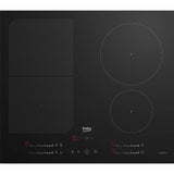 Plita incorporabila Beko HII64792UFT, Inductie, 4 zone de gatit, IndyFlex, HobtoHood, OverHeat Safety System, Auto Shutdown, 60 cm, Negru