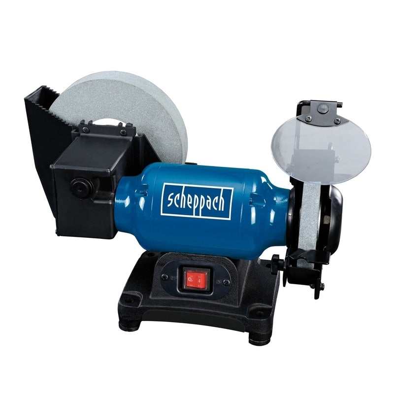 Polizor de banc combinat umed si uscat BG200W Scheppach 5903105903, 250 W, Ø150-Ø200 mm