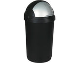 Cos de Gunoi Bullet 50L, cu Capac Batant, Negru