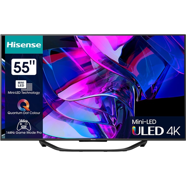 Televizor HISENSE Mini-LED ULED 55U7KQ, 139 cm, Smart, 4K Ultra HD, Clasa F