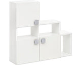 Dulap Baie Suspendat Edia O800, 3 Usi, PAL, 81,5x80 cm, Alb Lucios