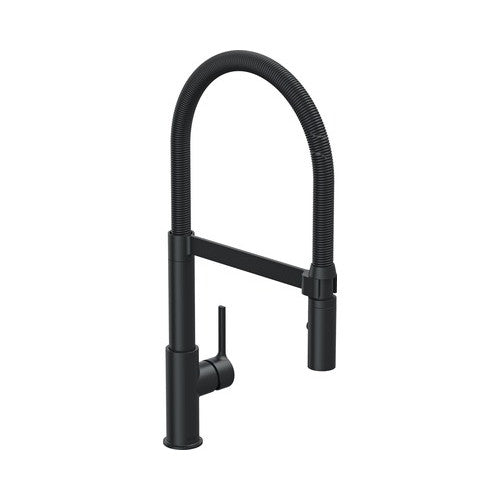 Baterie bucatarie cu dus pentru vase Morava, cartus ceramic 25 mm, negru