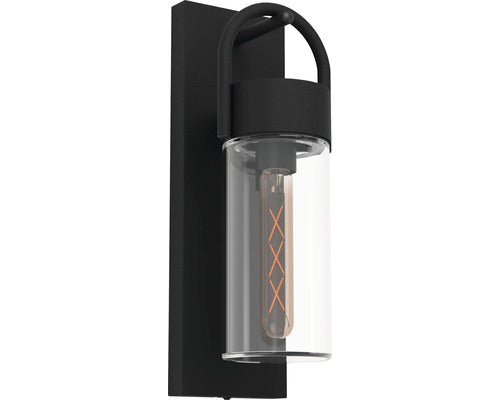 Aplica In Jos Carraro E27, Pentru Exterior Ip44, Negru